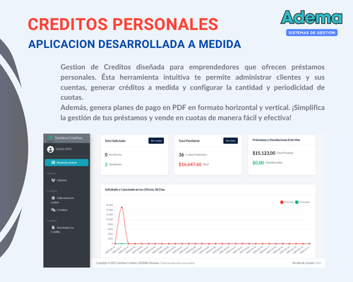 Vista previa de Gestión de Créditos